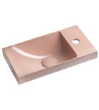 Photo: AGOS umywalka betonowa, 40x22cm, lewa/prawa, różowy połysk