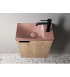 Photo: AGOS betónové umývadlo 40x22cm, ľavé/pravé, ružová pololesk