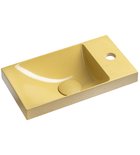 Photo: AGOS umywalka betonowa, 40x22cm, lewa/prawa, żółty połysk