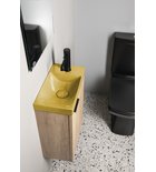 Photo: AGOS betónové umývadlo 40x22cm, ľavé/pravé, žltá pololesk