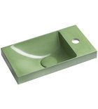 Photo: AGOS umywalka betonowa, 40x22cm, lewa/prawa, zielony połysk