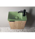 Photo: AGOS betónové umývadlo 40x22cm, ľavé/pravé, zelená ¨pololesk