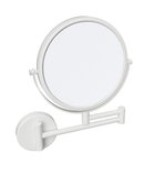 X-ROUND WHITE kosmetické zrcátko závěsné, Ø 200mm, oboustranné, bílá mat, II. jakost Photo: X-ROUND WHITE kosmetické zrcátko závěsné, Ø 200mm, oboustranné, bílá mat, II. jakost