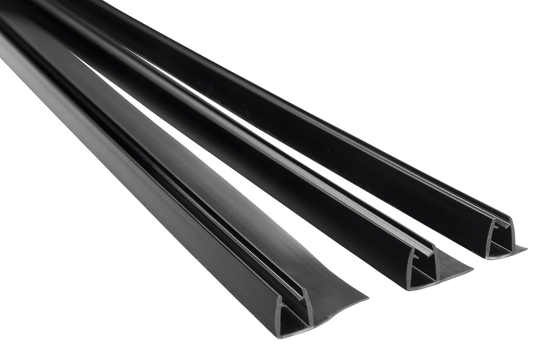 Polysan EASY BLACK set svislých těsnění pro sklo 6/6/6mm, 2000mm NDEL20B