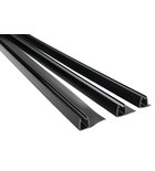 Photo: EASY BLACK zestaw uszczelek pionowych do szkła 6/6/6mm, 2000mm