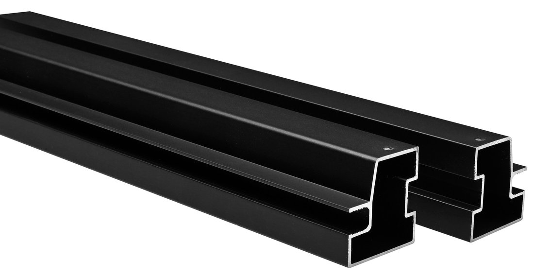 Polysan EASY BLACK set vodorovných spojovacích profilů pivotových dveří 1900mm ND550B