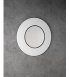 Photo: LUMIRO STRIP round mirror with LED lighting in frame dia. 75cm, white matt