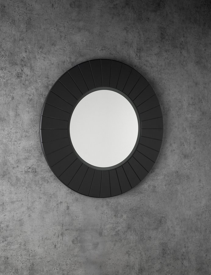 Sapho LUMIRO STRIP kulaté zrcadlo s LED osvětlením v rámu ø 75cm, carina LR750-4141S