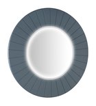 Photo: LUMIRO STRIP Spiegel mit LED-Beleuchtung im Rahmen, Rund, Durch. 75cm, siena