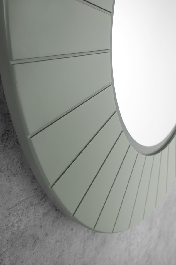 Sapho LUMIRO STRIP kulaté zrcadlo s LED osvětlením v rámu ø 75cm, verde LR750-4444S