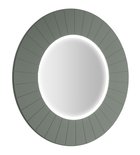 Photo: LUMIRO STRIP Spiegel mit LED-Beleuchtung im Rahmen, Rund, Durch. 75cm, Verde