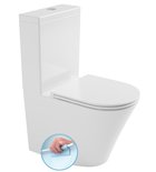 Photo: DARIO RIMLESS komplakt WC, odpływ poziomy/pionowy, biały
