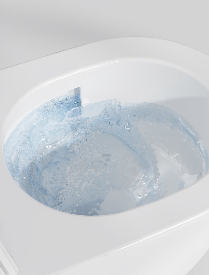 Bruckner GLANZ závěsná WC mísa, Vortex Rimless, 36x52,5cm, bílá 201.336.4