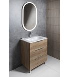 Photo: CIRASA umývadlová skrinka 59,2x75x46cm, 3x zásuvka, dub cuneo