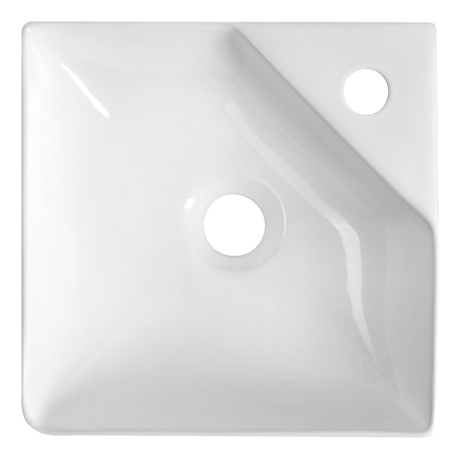 Aqualine NEXA keramické umyvadlo rohové 30x30cm, bílá NP436