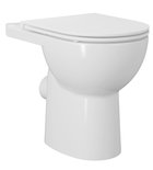 Photo: SANIVEX combi toilet pan, rised seating, Rimless, 63,5x35,5cm, S-trap/P-trap, white