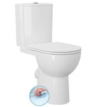 Photo: SANIVEX kombi WC, zvyšené sedenie, Rimless, spodný/zadný odpad, biela