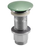 Photo: Waschbecken-Ablaufgarnitur 5/4", klick-klack, Beton-Stopfen, 10-80mm, Grün halbglanz