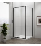 Photo: EASY BLACK obdélník/čtverec sprchový kout pivot dveře 800-900x800mm L/P varianta