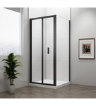 Photo: EASY BLACK obdélníkový sprchový kout 900x700mm, skládací dveře, L/P varianta, čiré sklo