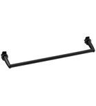 Photo: Towel holder for bathroom radiators 46cm, straight, black matt