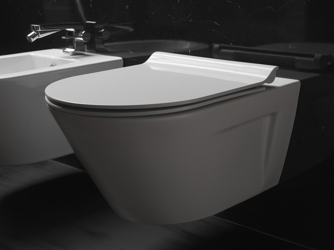 GSI NORM závěsná WC mísa, GeniusFlush, 36x55cm, bílá ExtraGlaze 862111