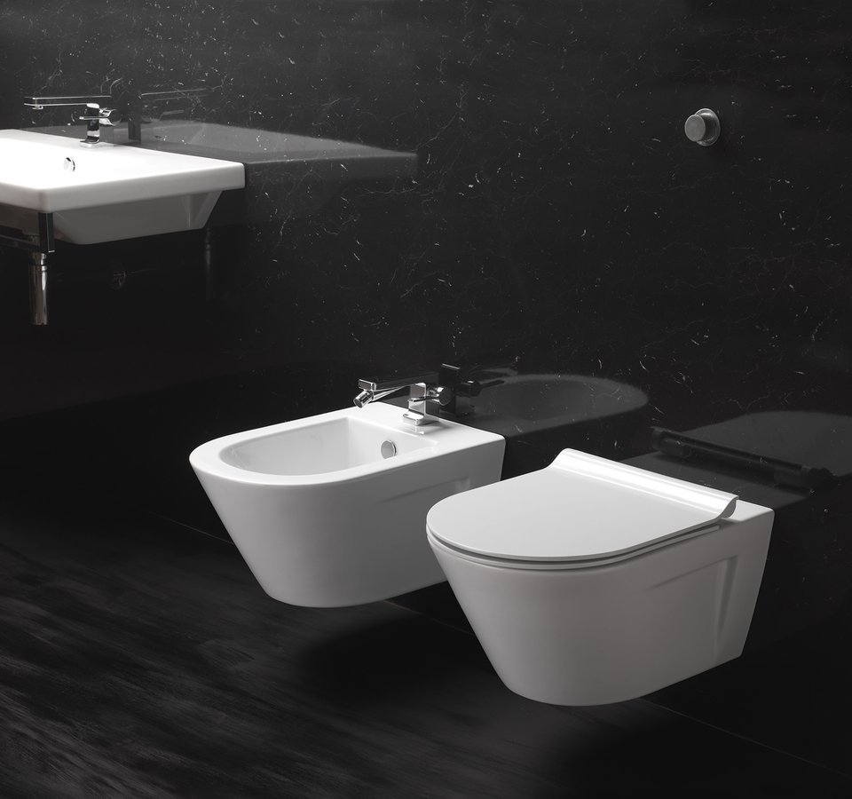 GSI NORM závěsná WC mísa, GeniusFlush, 36x55cm, bílá ExtraGlaze 862111