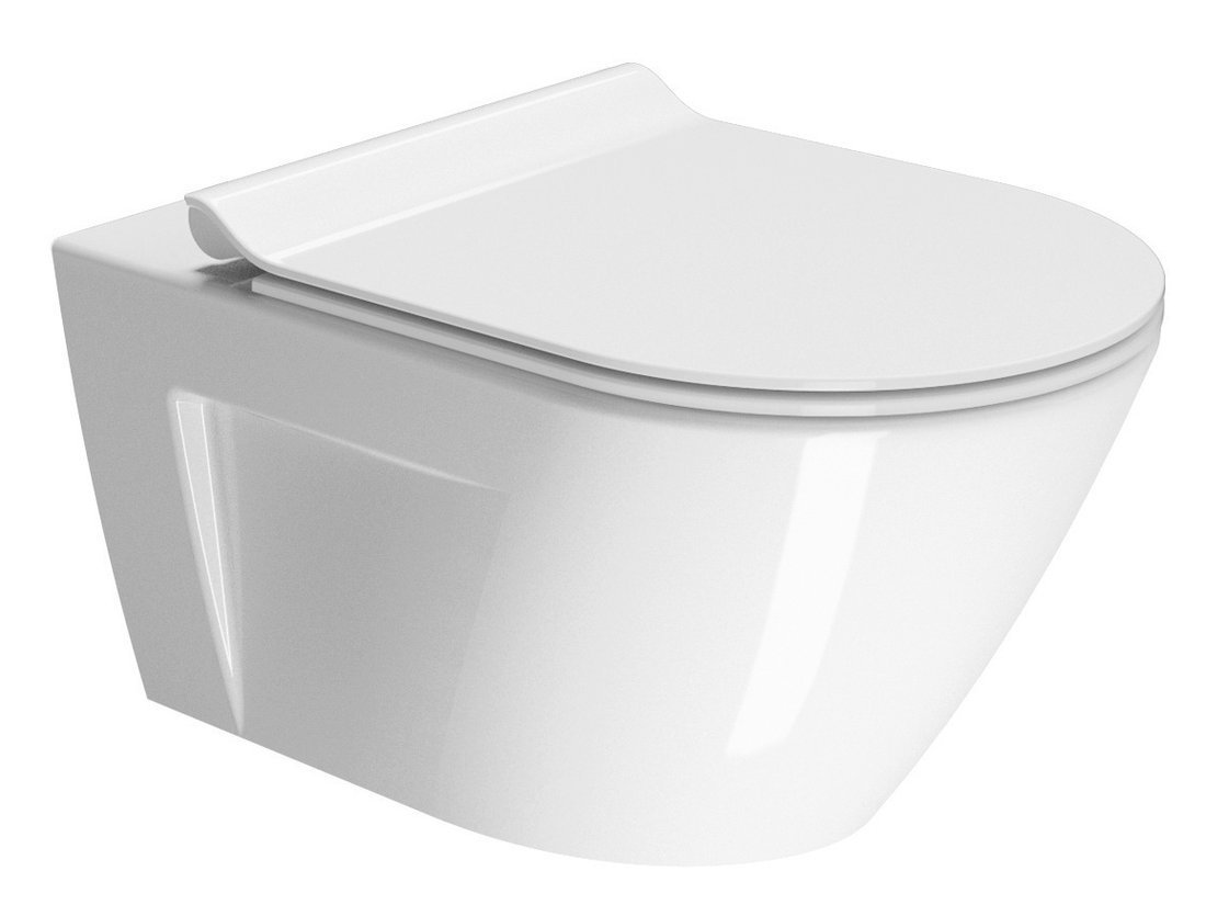 GSI NORM závěsná WC mísa, GeniusFlush, 36x55cm, bílá ExtraGlaze 862111