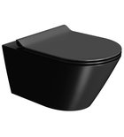 Photo: KUBE X wall hung toilet, GeniusFlush, 36x55cm, black dual-matt