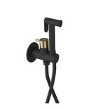 ULTRAMIX concealed bidet mixer with Stop shower, round, black matt/gold matt Photo: ULTRAMIX concealed bidet mixer with Stop shower, round, black matt/gold matt
