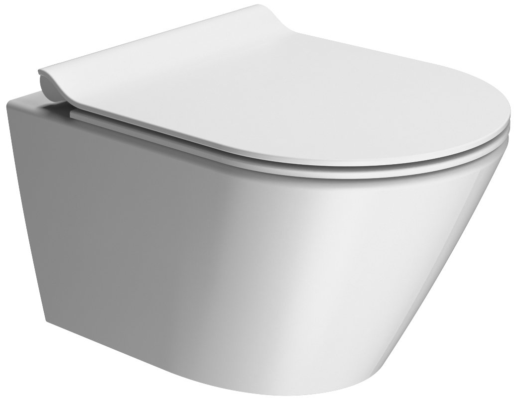 GSI KUBE X závěsná WC mísa, GeniusFlush, 36x50cm, bílá dual-mat 941209