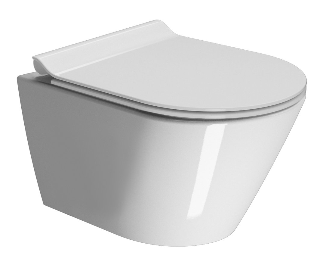 GSI KUBE X závěsná WC mísa, GeniusFlush, 36x50cm, bílá ExtraGlaze 941211