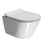 Photo: KUBE X wall hung toilet, GeniusFlush, 36x50cm, white ExtraGlaze