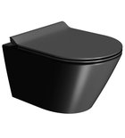 Photo: KUBE X wall hung toilet, GeniusFlush, 36x50cm, black dual-matt
