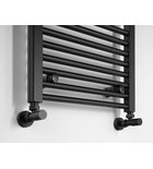 DIRECT bathroom radiator with side connection 450x1680mm, black matt Photo: DIRECT bathroom radiator with side connection 450x1680mm, black matt