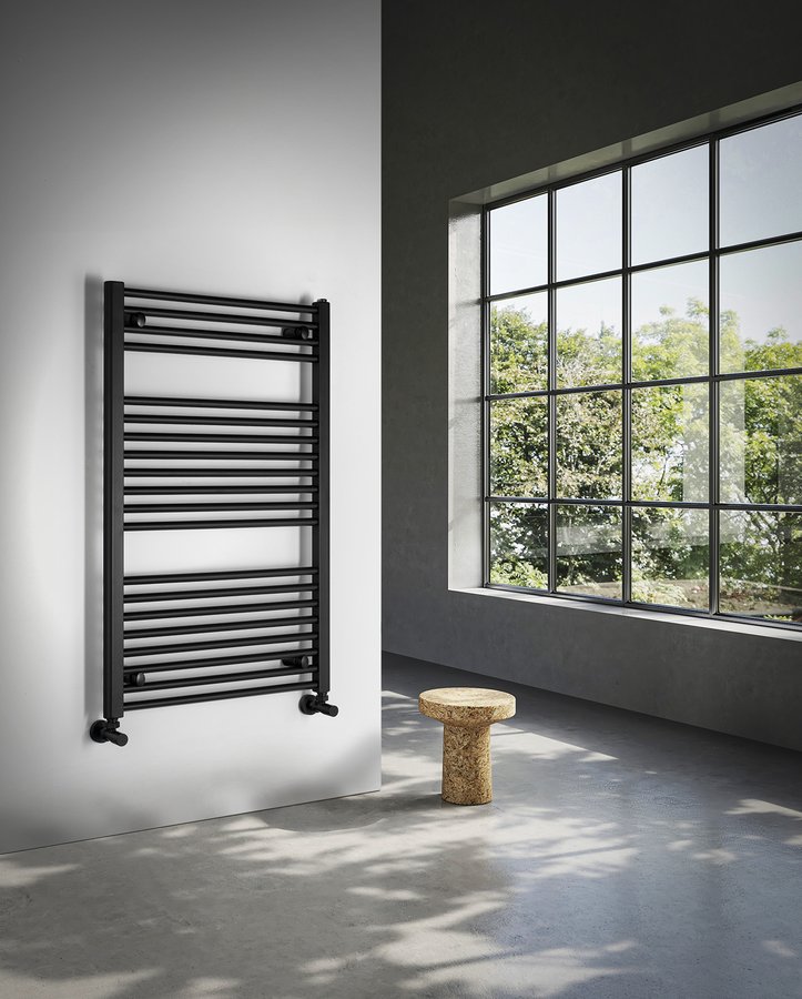 Aqualine DIRECT otopné těleso s bočním připojením 600x960 mm, černá mat ILR96B