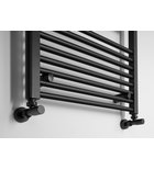 DIRECT bathroom radiator with side connection 600x960mm, black matt Photo: DIRECT bathroom radiator with side connection 600x960mm, black matt