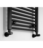 DIRECT bathroom radiator with side connection 450x960mm, black matt Photo: DIRECT bathroom radiator with side connection 450x960mm, black matt