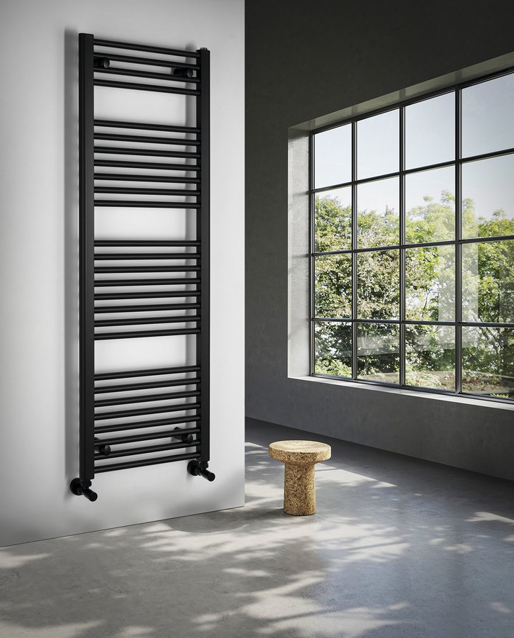 Aqualine DIRECT otopné těleso s bočním připojením 450x1320 mm, černá mat ILR34B