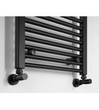 DIRECT bathroom radiator with side connection 450x1320mm, black matt Photo: DIRECT bathroom radiator with side connection 450x1320mm, black matt