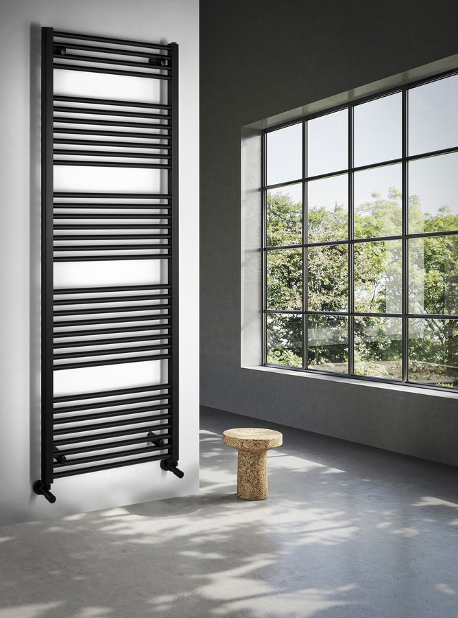 Aqualine DIRECT otopné těleso s bočním připojením 600x1680 mm, černá mat ILR66B