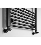 DIRECT bathroom radiator with side connection 600x1680mm, black matt Photo: DIRECT bathroom radiator with side connection 600x1680mm, black matt