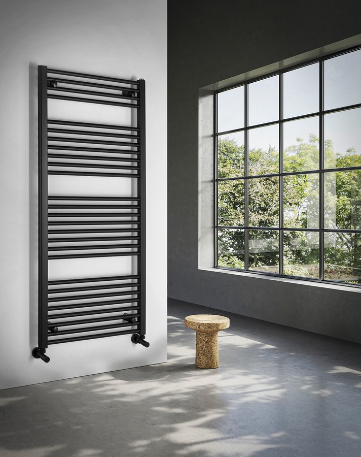 Aqualine DIRECT otopné těleso s bočním připojením 600x1320 mm, černá mat ILR36B
