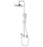 Photo: Duschsäule mit Hebelarmatur, schwenkbarer Einlauf, Chrom