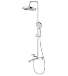 Photo: Sprchový sloup s&nbsp;pákovou baterií, otočné ramínko, chrom