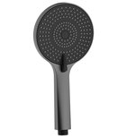 Photo: Massage-Handbrause, 3 Duschmodi, Silikondüsen, Durch. 120mm, ABS/Gun metal