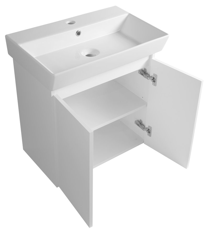 Aqualine PANEDA umyvadlová skříňka 55x55x34,2cm, bílá PN255