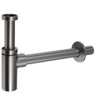 Photo: Umývadlový sifón 5/4", odpad 32mm, guľatý, gun metal