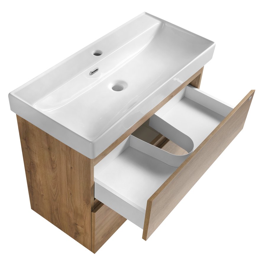 Aqualine ALTAIR umyvadlová skříňka 76x60x37cm, dub emporio AI388