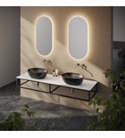 Photo: SKA Konsole unter Waschbecken/Waschtisch, 140x22x51cm, Schwarz matt